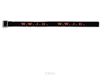 product afbeelding voor: Armband WWJD Zwart/Oranje