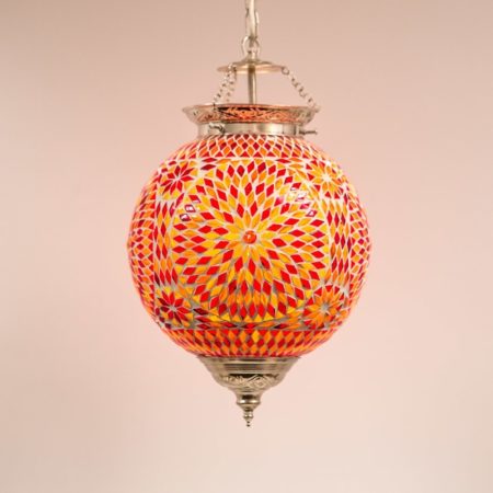 Oosterse hanglamp met Marokkaans design mozaïek rood/oranje Amsterdam