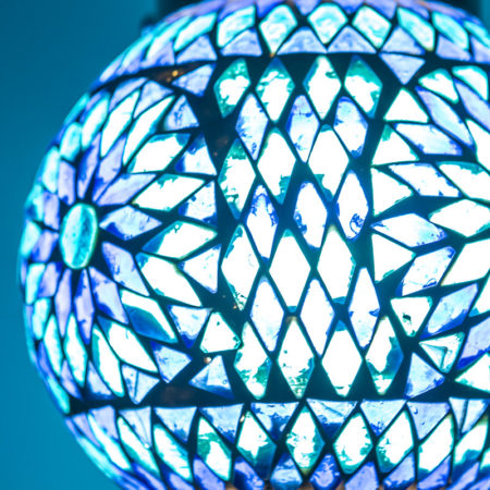 Oosterse mozaïek lamp blauw Marokkaanse lampen
