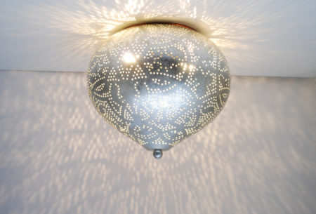Filigrain plafonnière | Oosterse lamp zilver | Arabische lampen | Oosters interieur