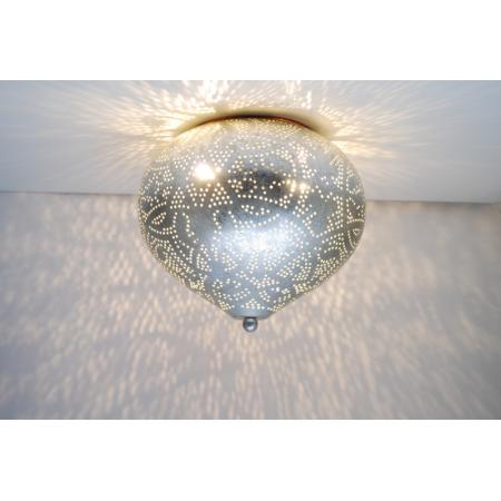 Filigrain plafonnière | Oosterse lamp zilver | Arabische lampen | Oosters interieur