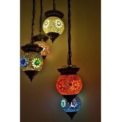 Oosterse hanglamp all colours | mozaïek mix | Arabische lampen | Marokkaanse inrichting | Oosterse verlichting | Gratis verzenden
