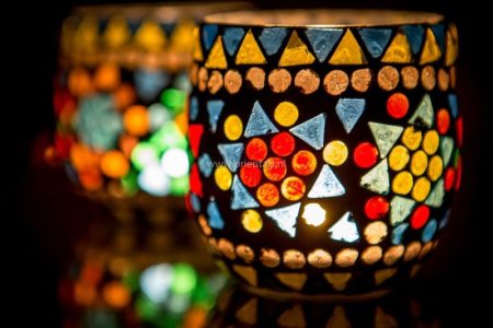 Oosterse waxinehouder | Mozaïek | Arabische lampen | Marokkaans interieur