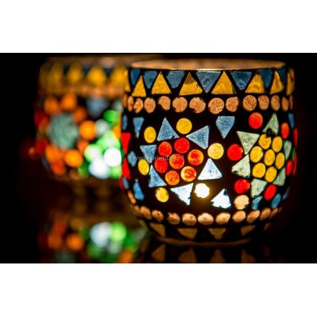 Oosterse waxinehouder | Mozaïek | Arabische lampen | Marokkaans interieur