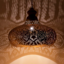 Arabische hanglamp | Vintage goud | Marokkaanse lampen | Oosterse lampen