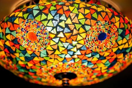 Oosterse mozaïek lamp | Marokkaanse plafondlampen | Arabische lampen | Glasmozaïek