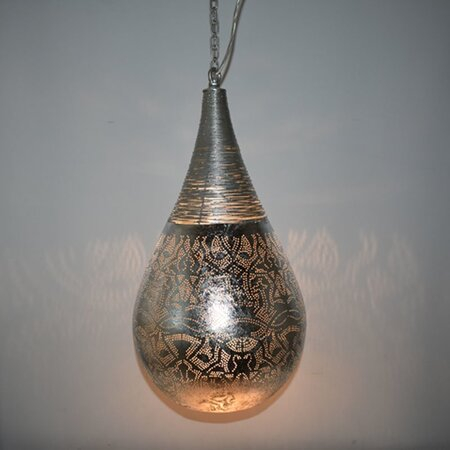 Oosterse hanglamp | Filigrain | Oosterse lampen | Marokkaanse lamp | Zilver | Moderne Oosterse lampen