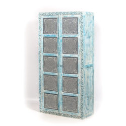 Oosterse kasten | Hoge kast | Blauw | Mozaiek | Moderne Oosterse meubelen | Kalini | online | Belgie | Nederland | Amsterdam | Snelle levering | Beste prijzen
