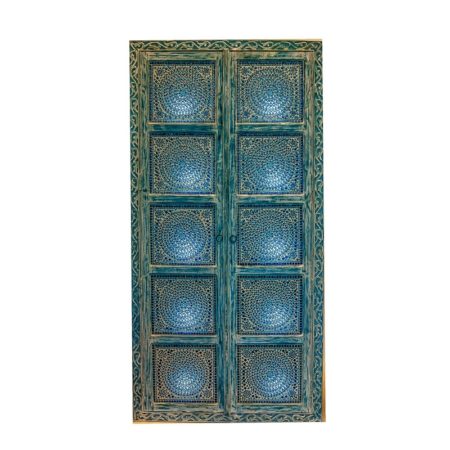 Oosterse kast | Oosterse meubelen | Blauwe kast | Mozaiek | 2 deurs kasten | Kalini