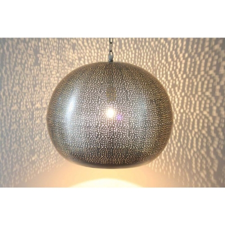 Marokkaanse hanglamp | Zilver | Gaatjes lamp | Handgemaakt | Oosterse lampen
